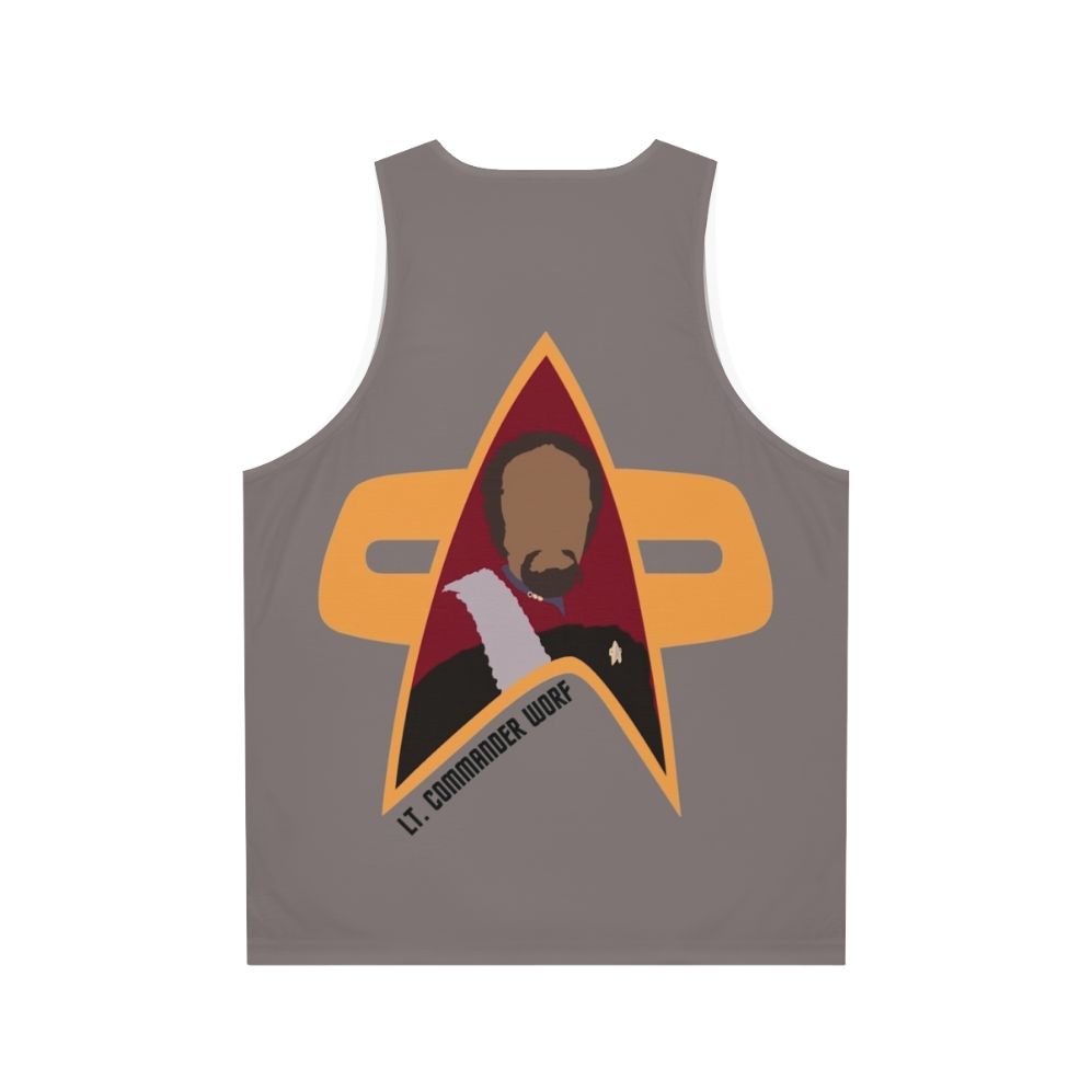 Star Trek DS9 Lieutenant Commander Worf Klingon Unisex Tank Top - Back