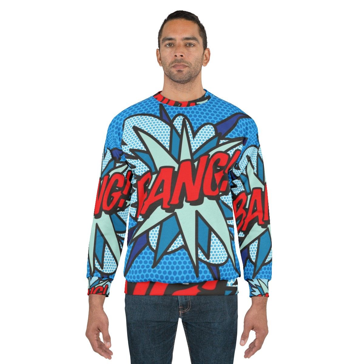 Bang comic book pop art graphic modern sweatshirt - men