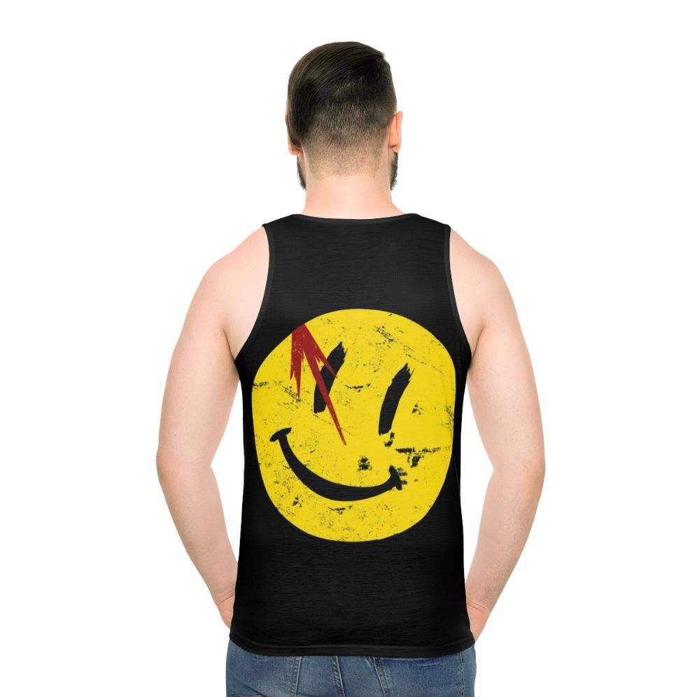 Vintage Watchmen Superhero Unisex Tank Top - men back