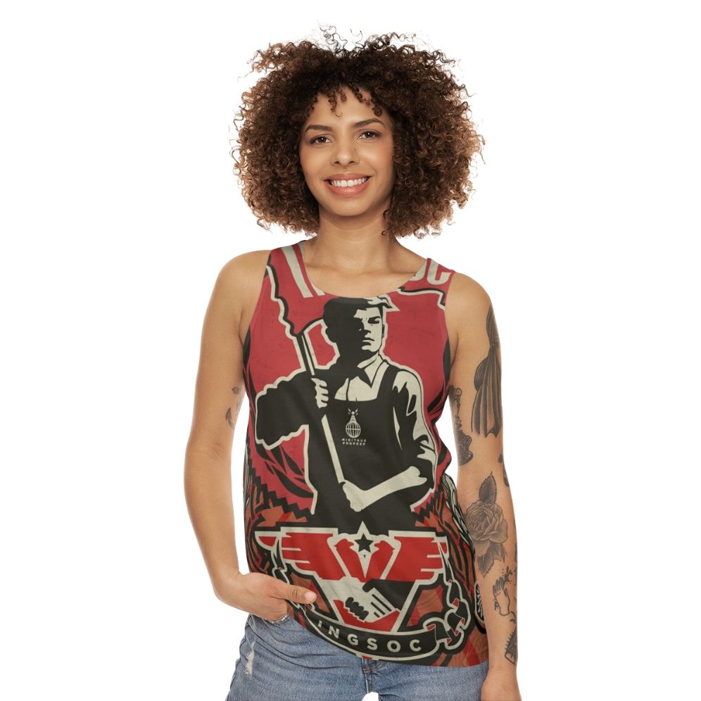 Unisex 1984 Ingsoc Propaganda Tank Top - women