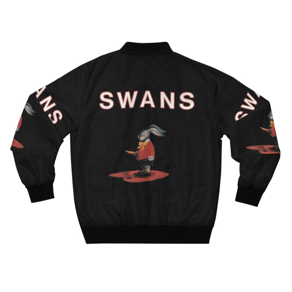 Swans post-punk bomber jacket with experimental and alternative design - Back