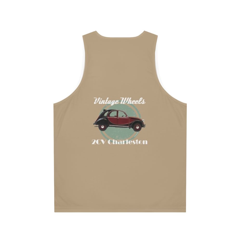 Vintage Citroën 2CV Charleston Unisex Tank Top - Back