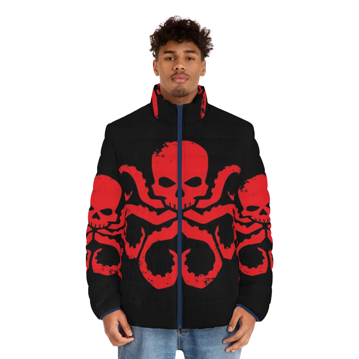 Hydra Red Puffer Jacket - Marvel Superhero Outerwear - men front