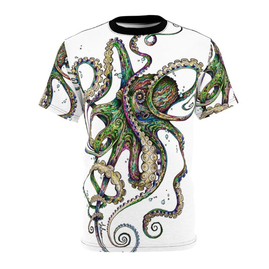 Psychedelic octopus design on a high-quality t-shirt