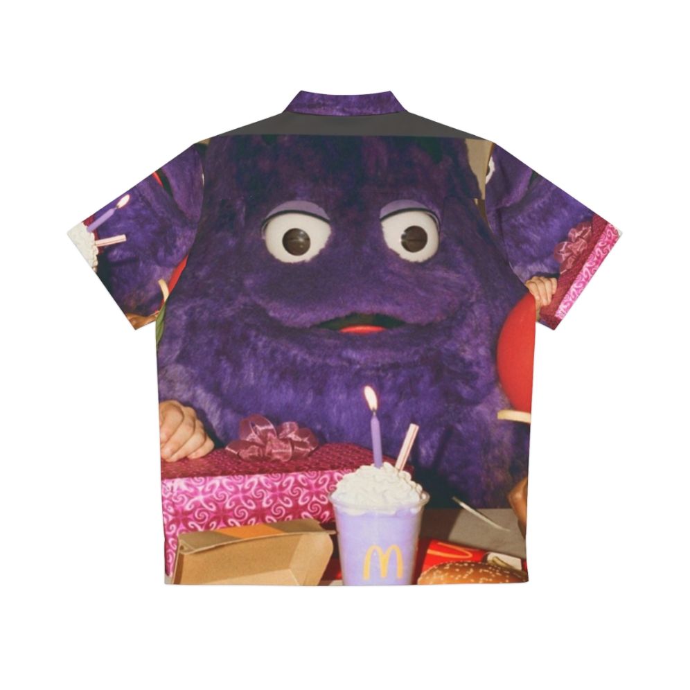 Creepy Grimace Birthday Hawaiian Shirt - Back