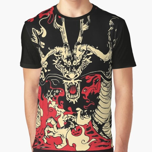 One Piece Kaido The Dragon Graphic T-Shirt featuring the character Kaido from the popular anime and manga series