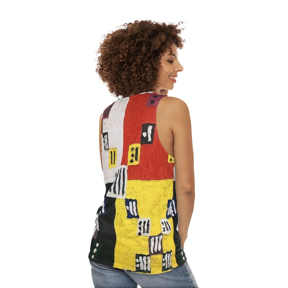 Alfred Jensen abstract geometric art unisex tank top - women back