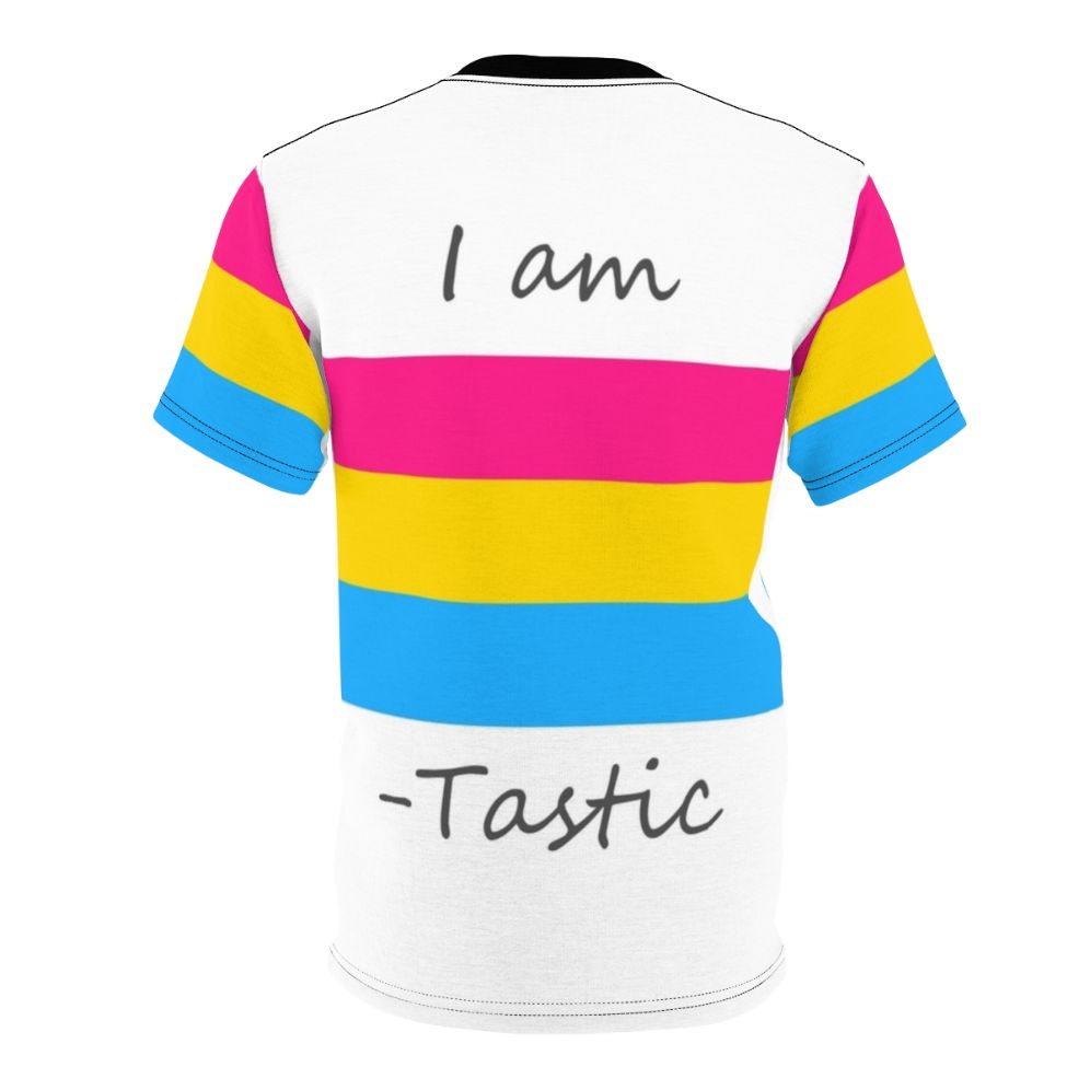 Pansexual pride flag-inspired all-over print t-shirt design - Back