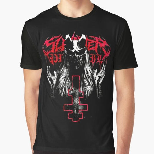 Slaughter to Prevail heavy metal and death metal band graphic t-shirt design