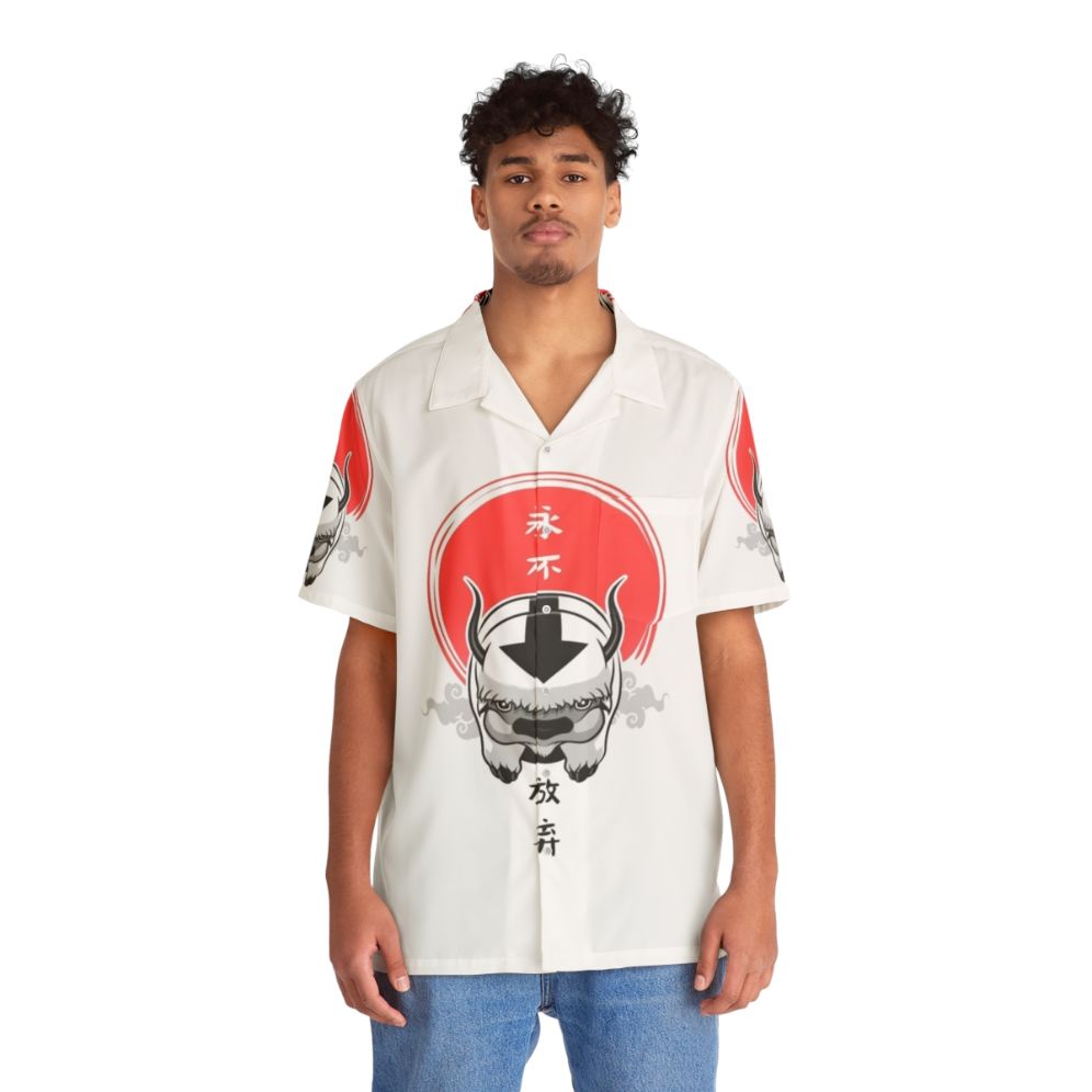 Avatar The Last Airbender Hawaiian Shirt featuring anime art and elemental bending - People Front