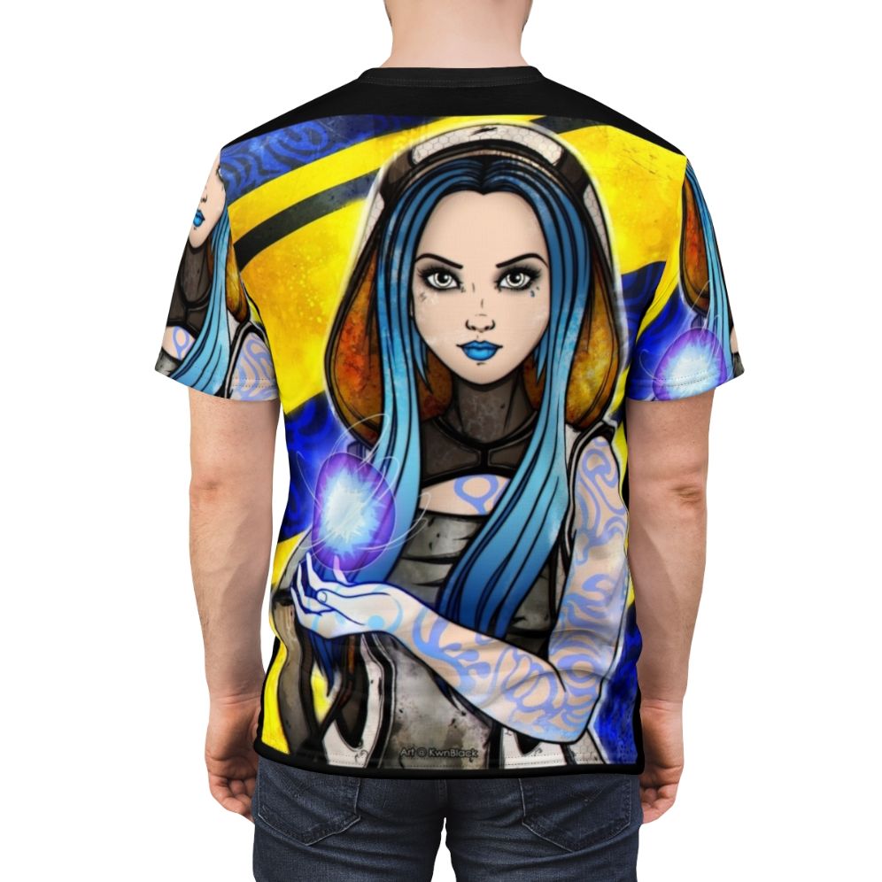 Borderlands siren fan art design on a t-shirt - men back