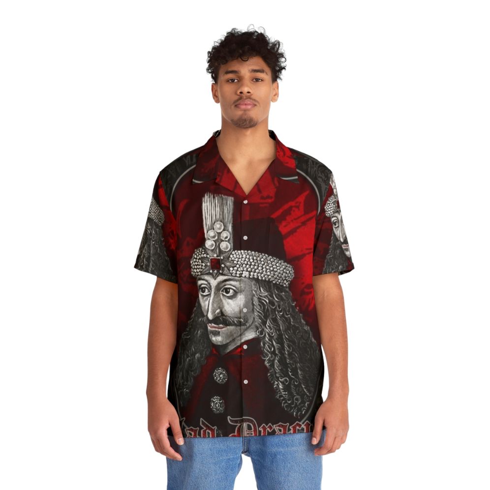 Vlad Dracula Gothic Hawaiian Shirt - People Front