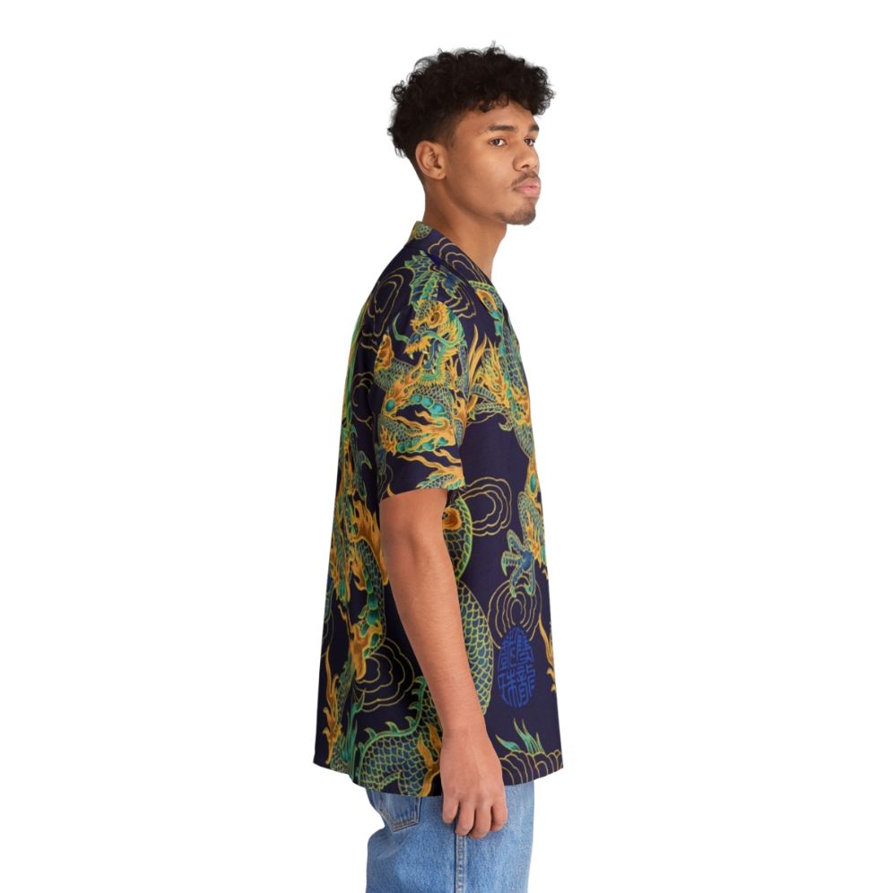 Enchanted dragon Hawaiian shirt with mythological pattern - People Pight