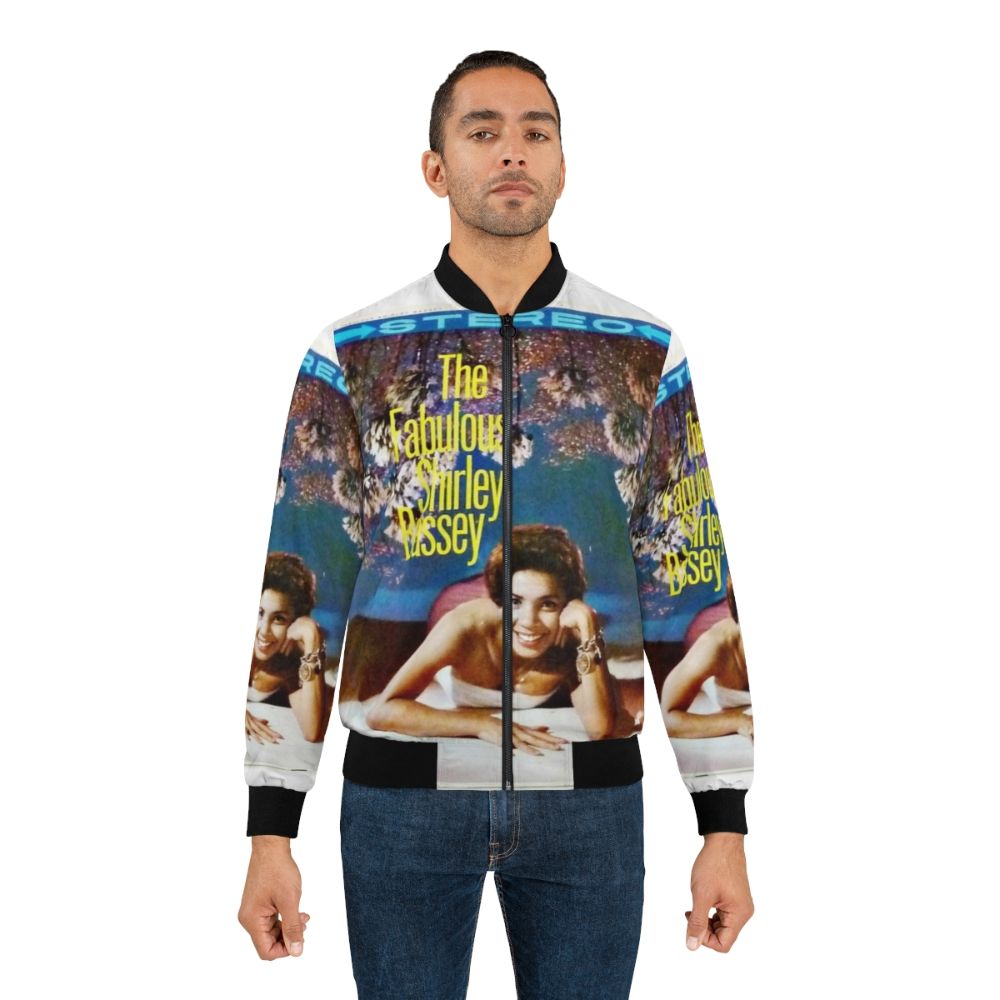 Shirley Bassey 60s inspired bomber jacket with retro style and pop art design - Lifestyle