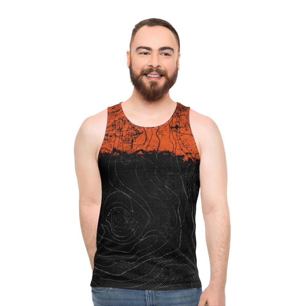 Topographic unisex tank top - men