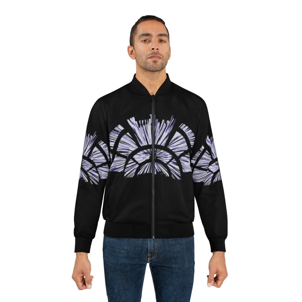 A vintage-inspired bomber jacket featuring Star Wars characters and imagery. - Lifestyle