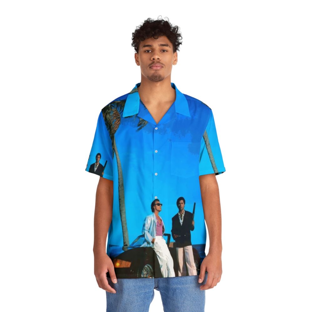 Blue Miami Vice Hawaiian Shirt - People Front