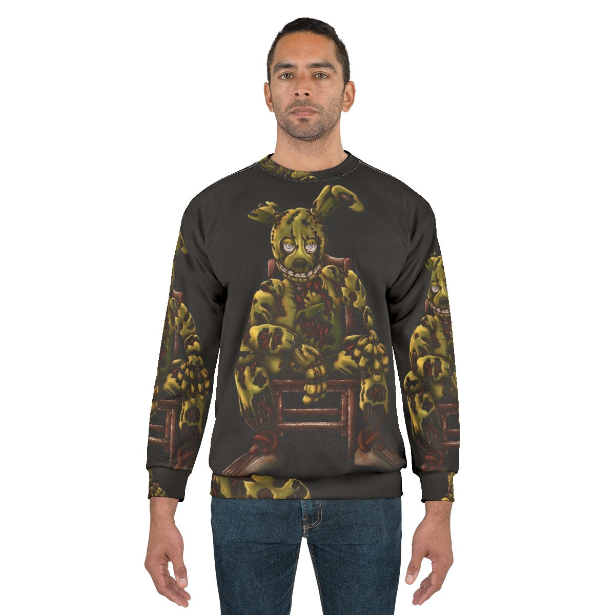 Springtrap Sweatshirt Featuring the Animatronic Character from Five Nights at Freddy's - men