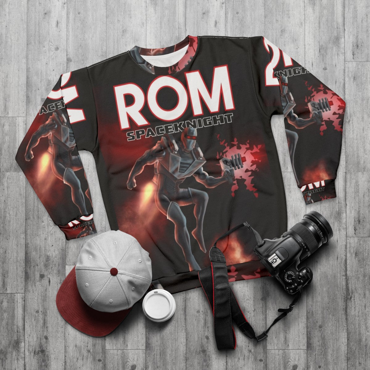 ROM Spaceknight Superhero Sweatshirt - flat lay