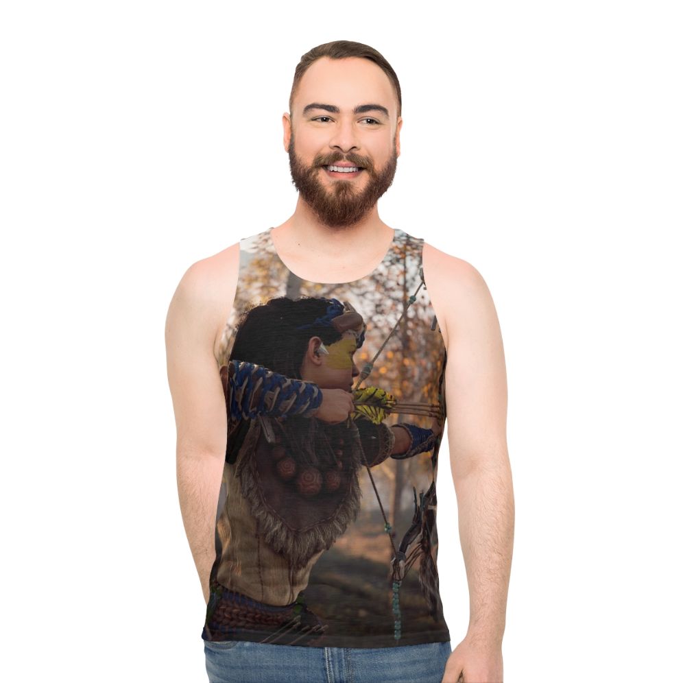 Horizon Zero Dawn Aloy Bow and Arrow Unisex Tank Top - men