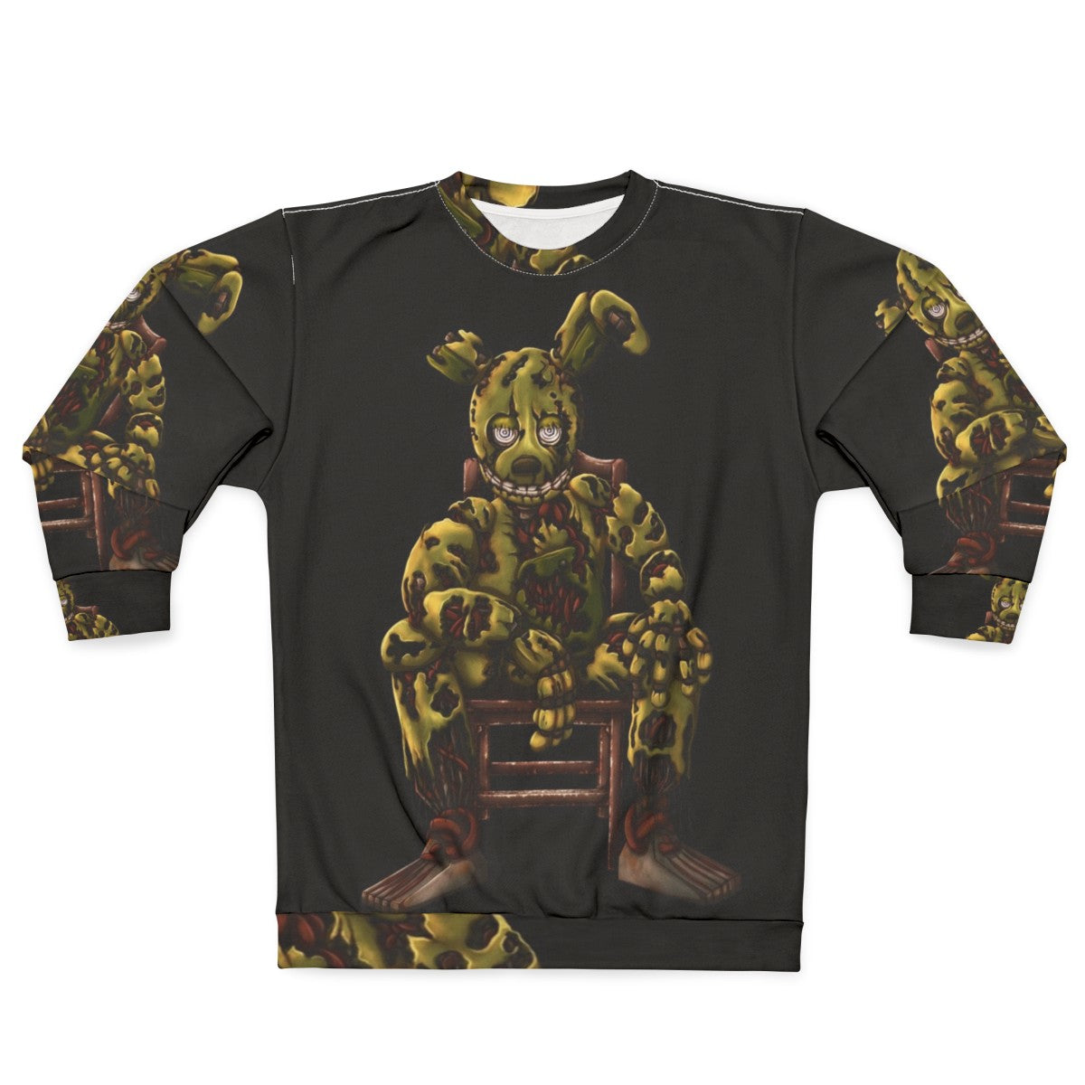 Springtrap Sweatshirt Featuring the Animatronic Character from Five Nights at Freddy's