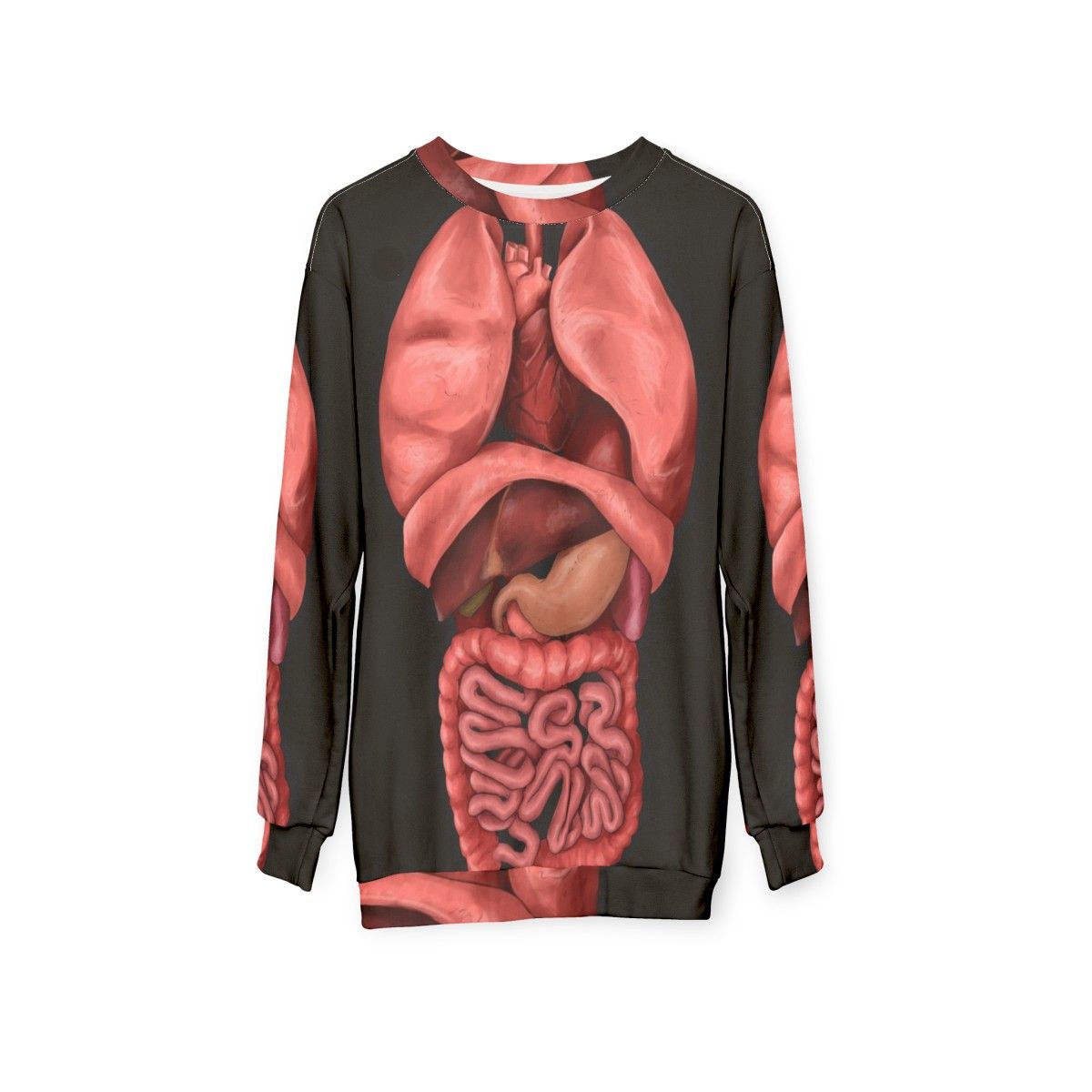 Watercolor internal organs sweatshirt design - hanging