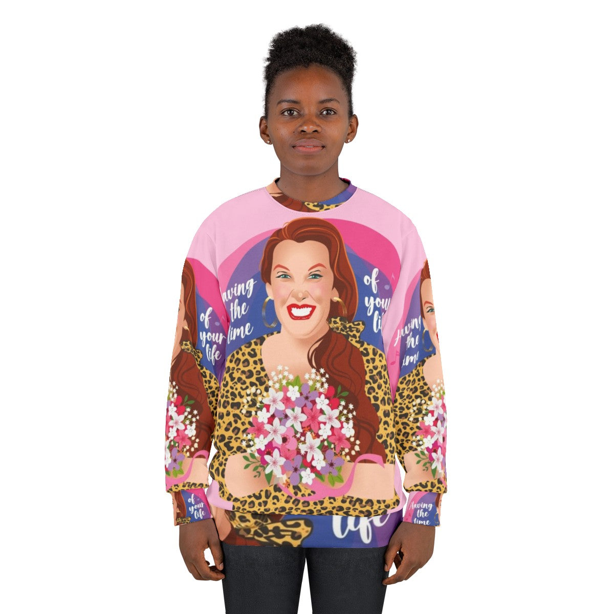 Time of Your Life Sweatshirt featuring Alejandro Mogolloart inspired design - women