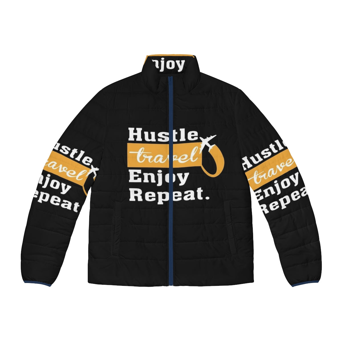 Hustle Travel Enjoy Repeat Puffer Jacket - Outdoor Adventure Wear