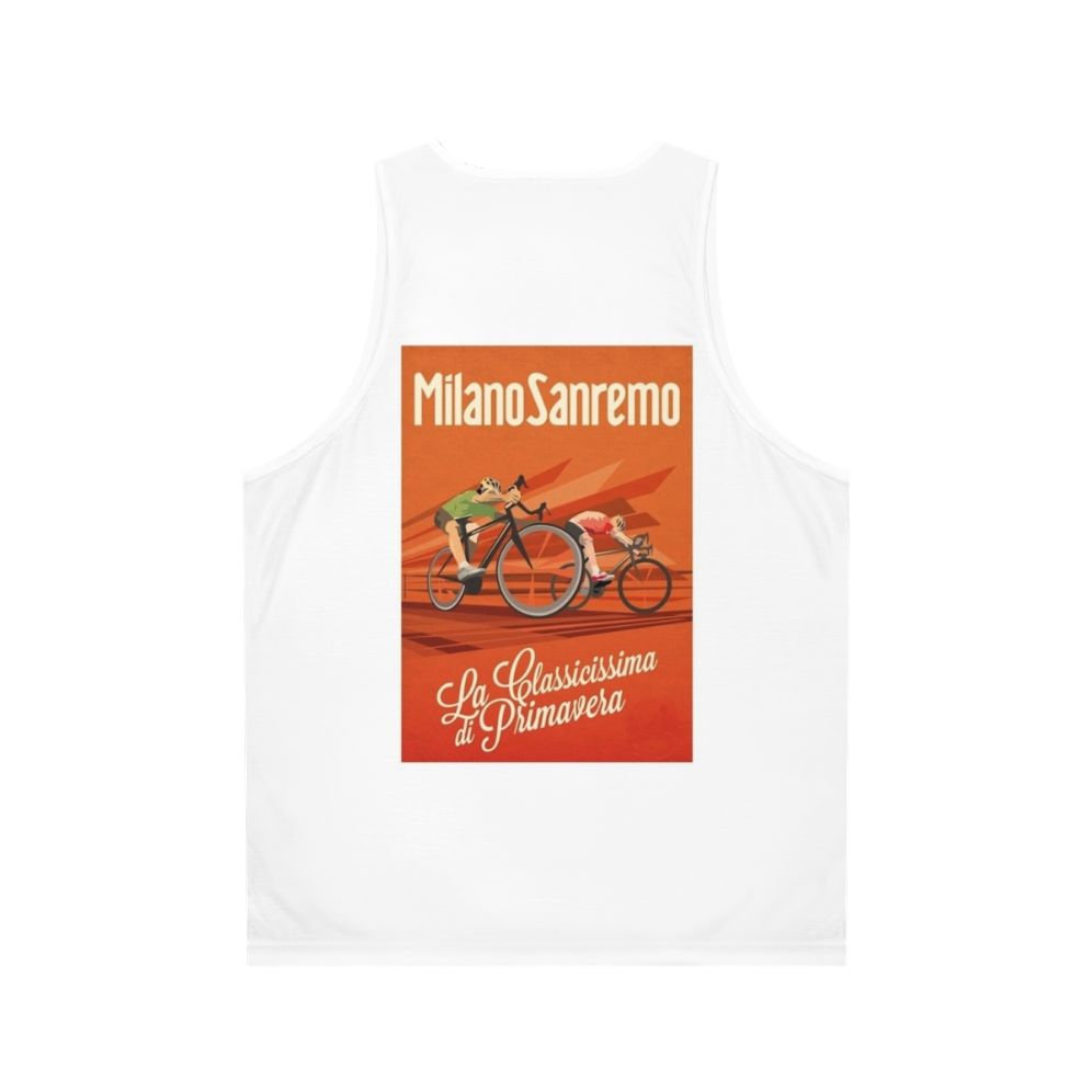 Retro Milan San Remo cycling unisex tank top - Back