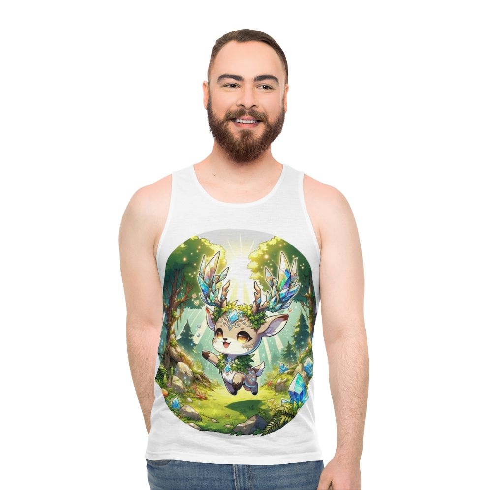 Legendary Crystal Forest Deer Unisex Tank Top - men