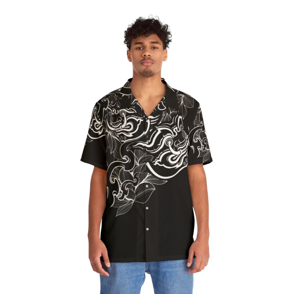 Oversized Thailand Giant Monster Hawaiian Shirt - People Front