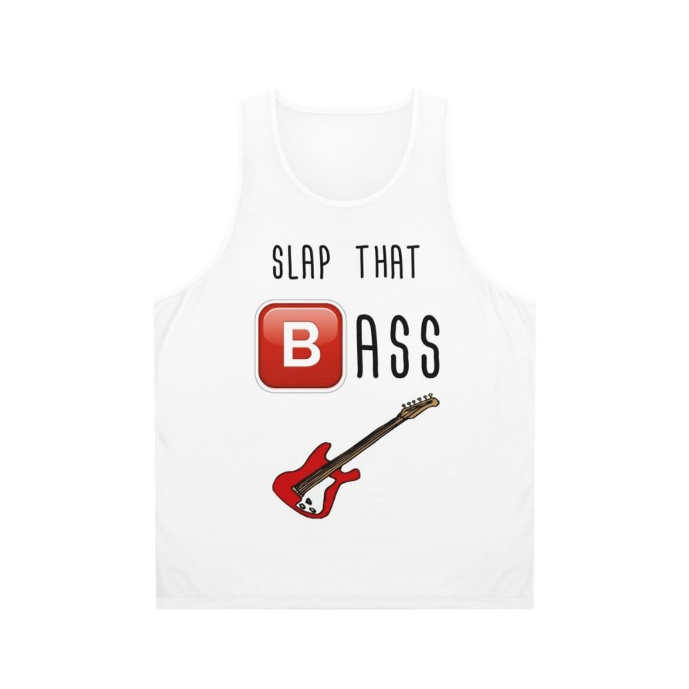 Unisex tank top with "Slap That Bass" design and impossible bassline theme