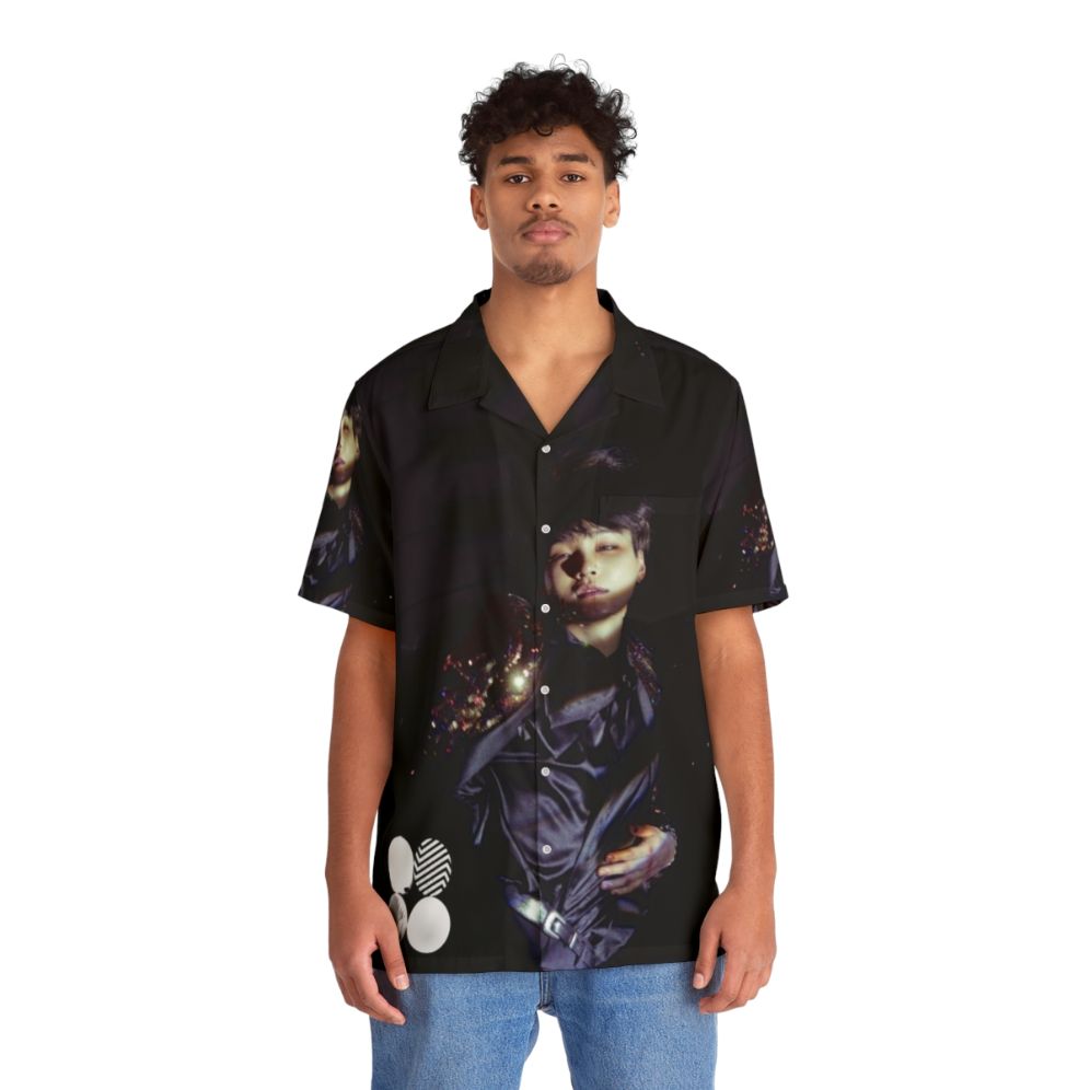 BTS-inspired Hawaiian shirt with Suga Wings design - People Front