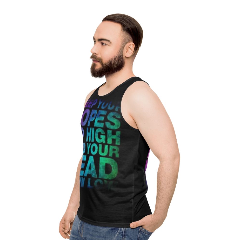 Unisex 'Hopes High' band logo tank top - men side