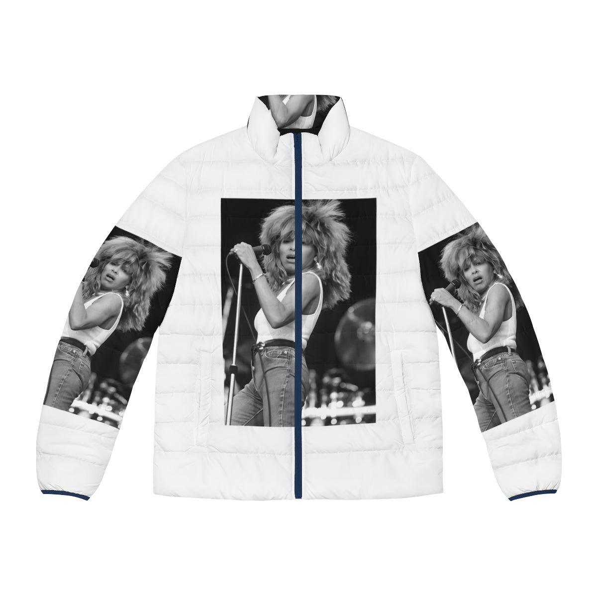 Show Tina Aesthetic Puffer Jacket featuring Ike Turner, the music legend