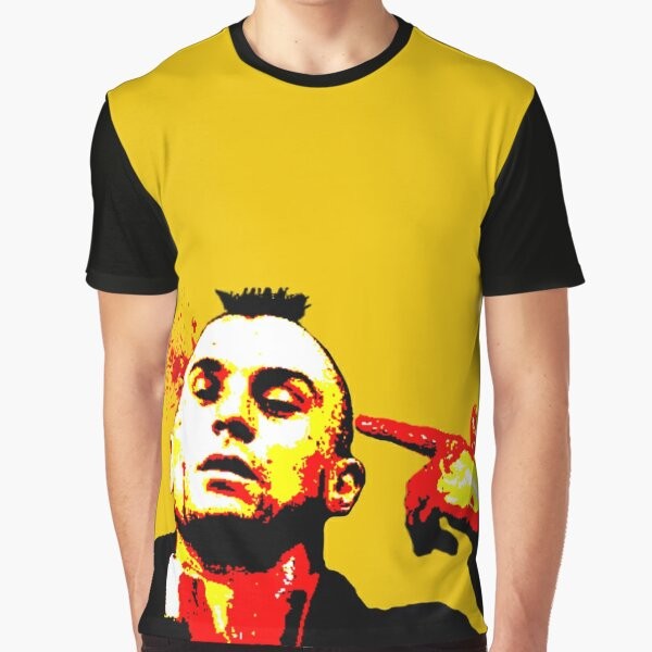 Iconic "Taxi Driver" graphic t-shirt featuring a classic image of Robert De Niro as Travis Bickle