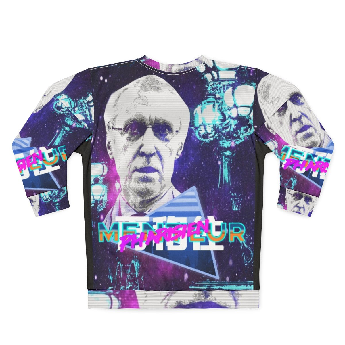 Vaporwave Henry De Lesquen Graphic Sweatshirt - Back