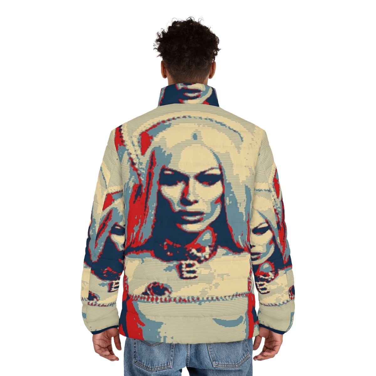 Bimini Bon Boulash Puffer Jacket featuring pop art design - men back