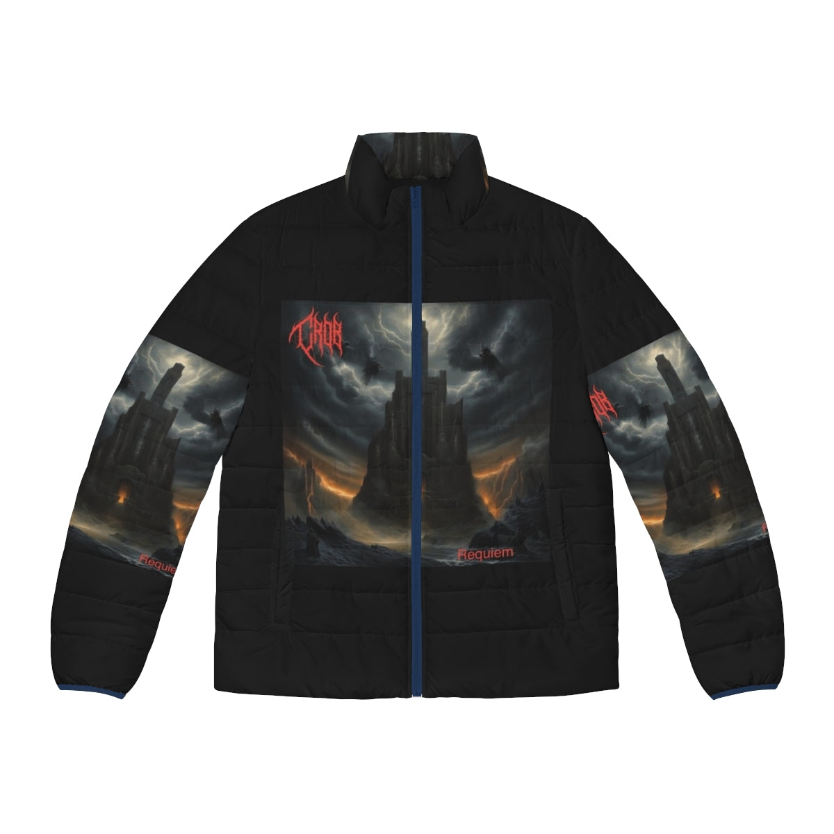 Crob Requiem Puffer Jacket - Death Metal Inspired Puffer Jacket