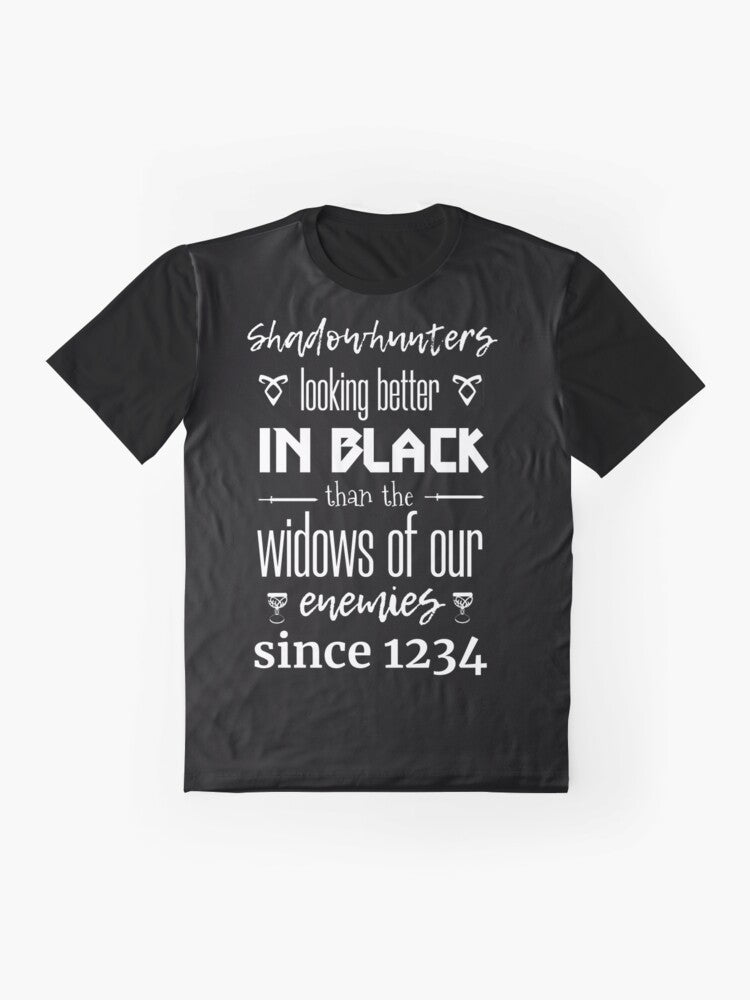 Shadowhunters Looking Better in Black Graphic T-Shirt - Flat lay