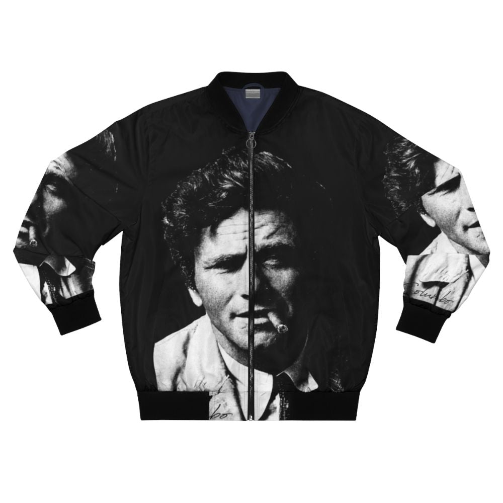 Columbo Portrait Bomber Jacket featuring Peter Falk from the classic 1970s/1980s TV show