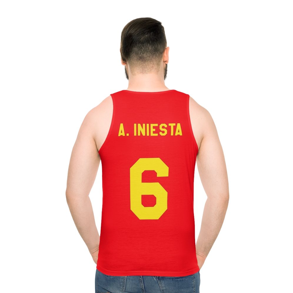 Iniesta Spain National Team Jersey Tank Top - men back