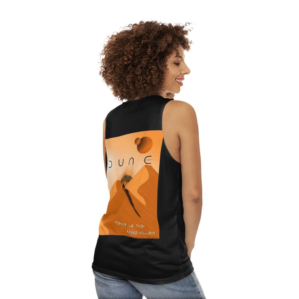 Dune Arrakis "Fear Is The Mind Killer" Unisex Tank Top - women back