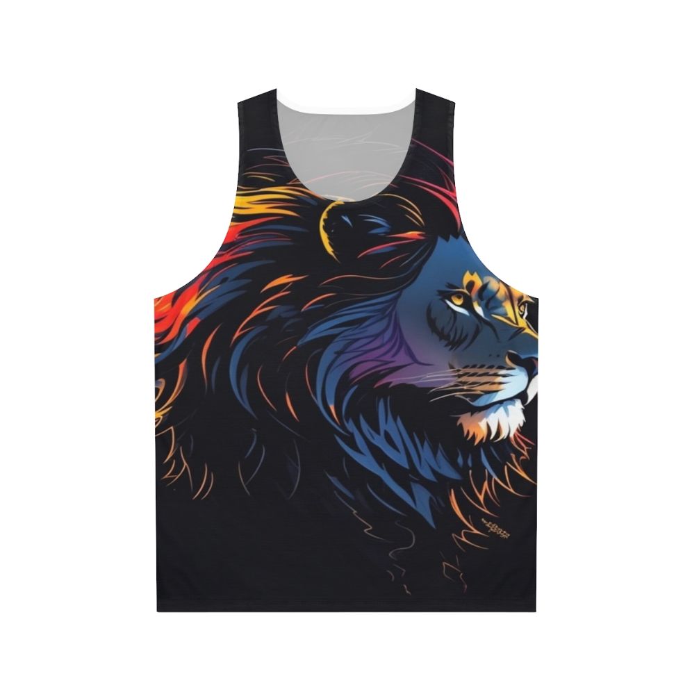 Unisex tank top with iconic lion print