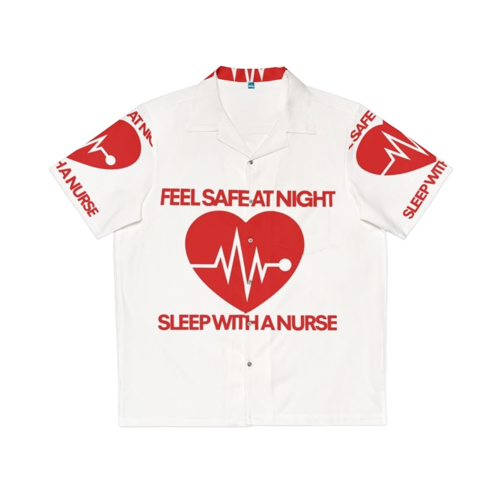 Nurse Hawaiian Shirt - Feel Safe At Night With A Nurse