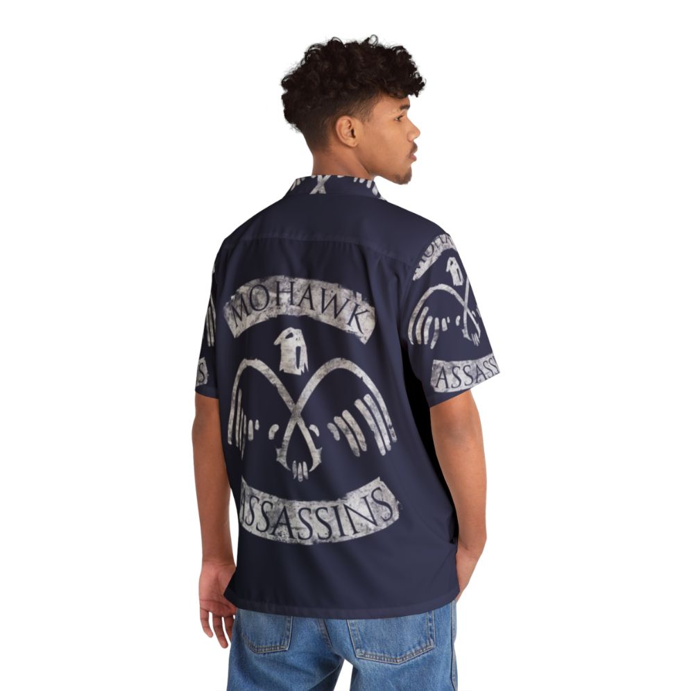 Assassin's Creed Mohawk Hawaiian Shirt - Flat lay