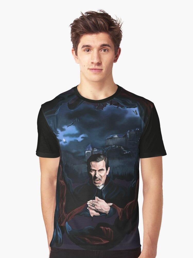 Dracula t-shirt featuring Claes Bang as the iconic vampire from the BBC's 2020 television series - Men