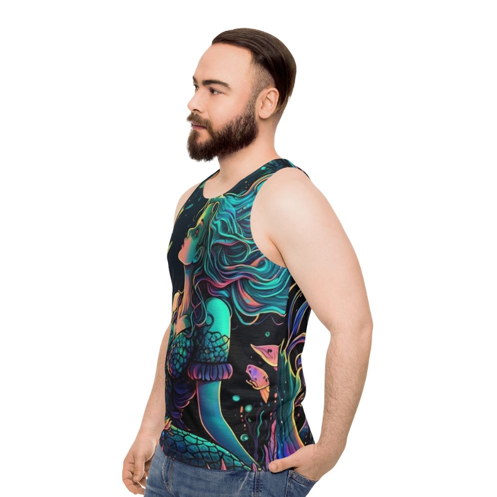 Mythical sea creatures fantasy unisex tank top - men side