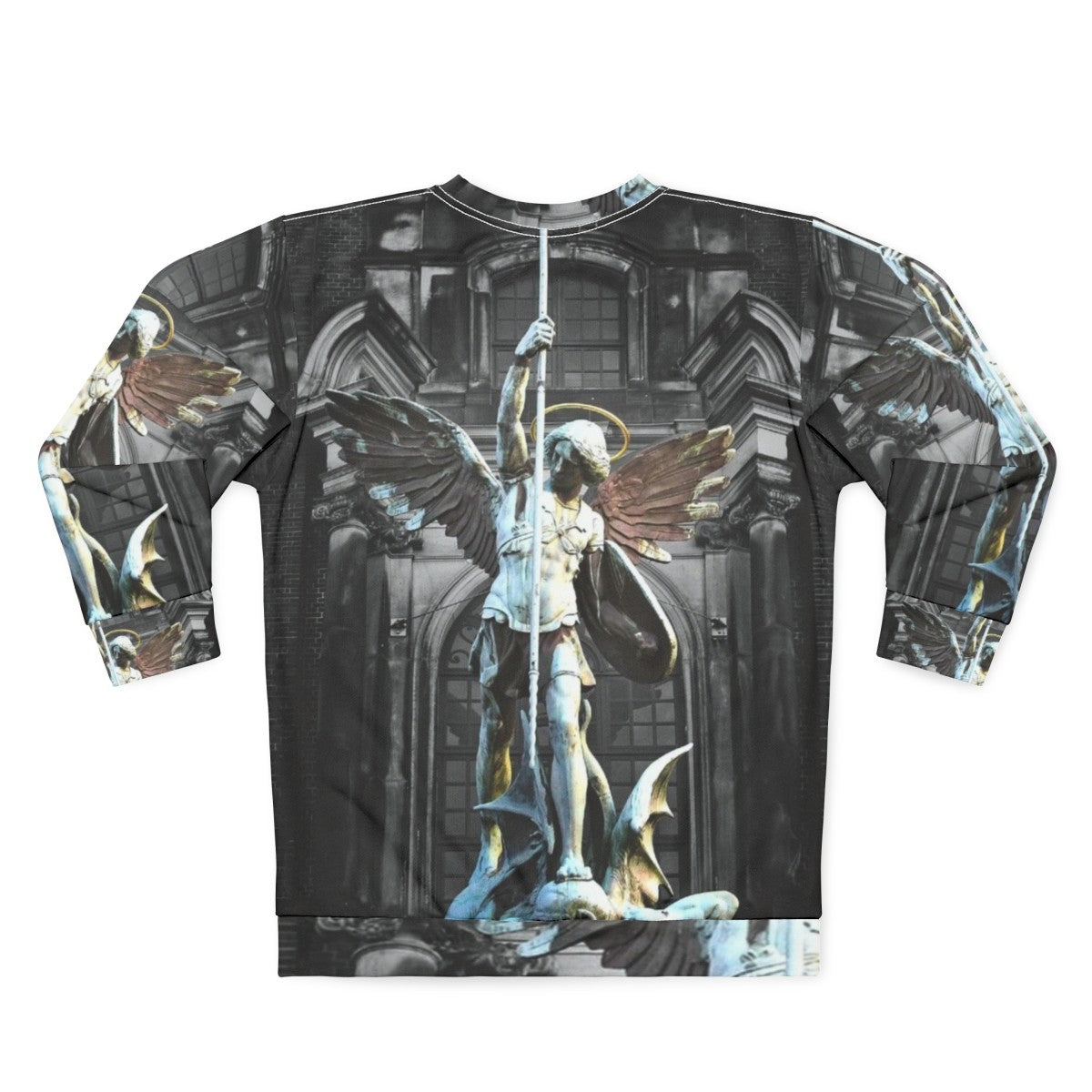 St Michael The Archangel Catholic Christian Sweatshirt - Back