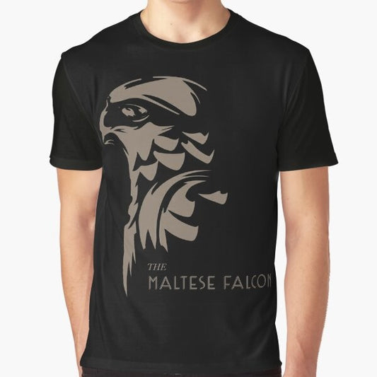 The Maltese Falcon Graphic T-Shirt featuring Humphrey Bogart in the classic film noir